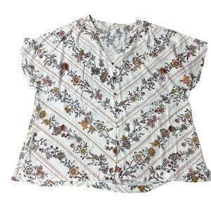Maurices Floral Chevron Boho Blouse Womens Plus 1